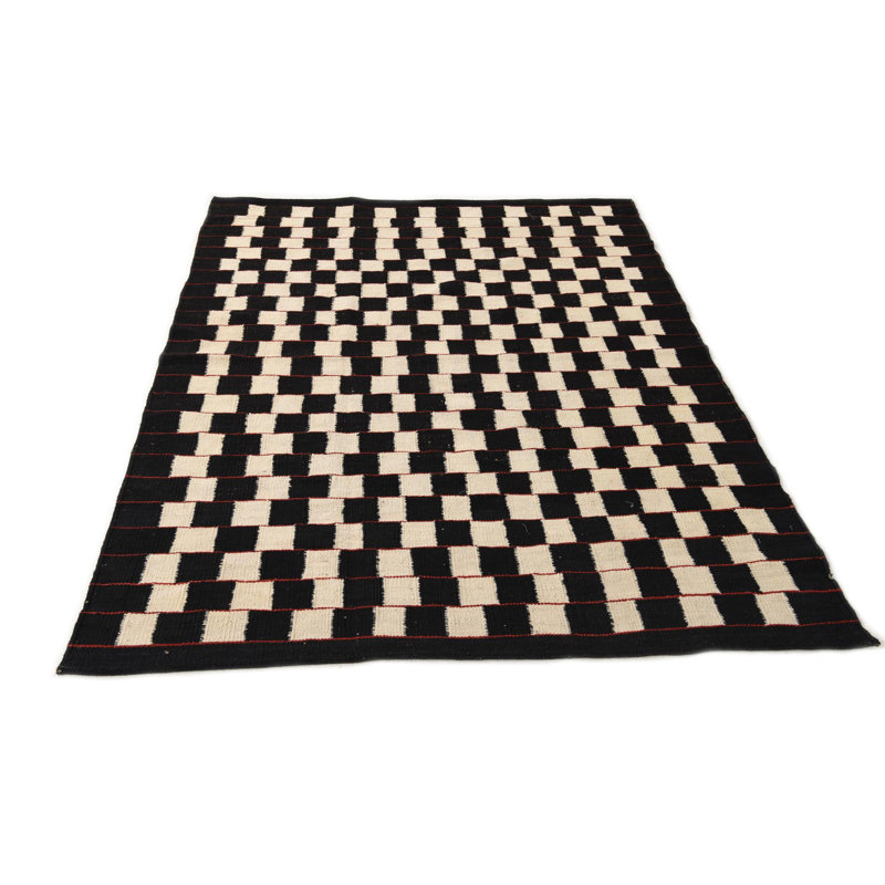 Tapis noir et blanc Noor
