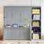 Lit escamotable double avec bureau et bibliothèque-1330983822-1330983820