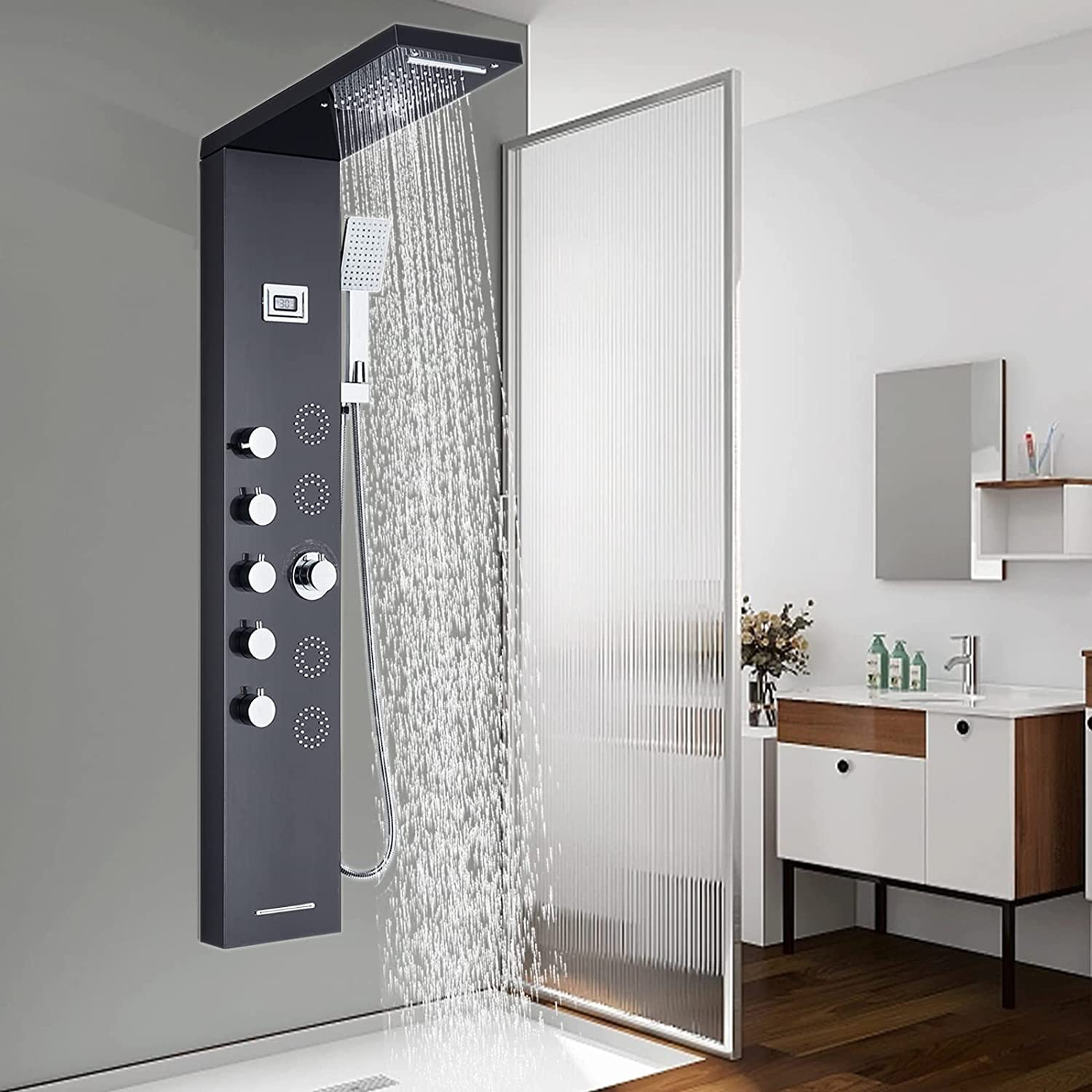 55 inch 3-Jet Stainless Steel Shower Panel System