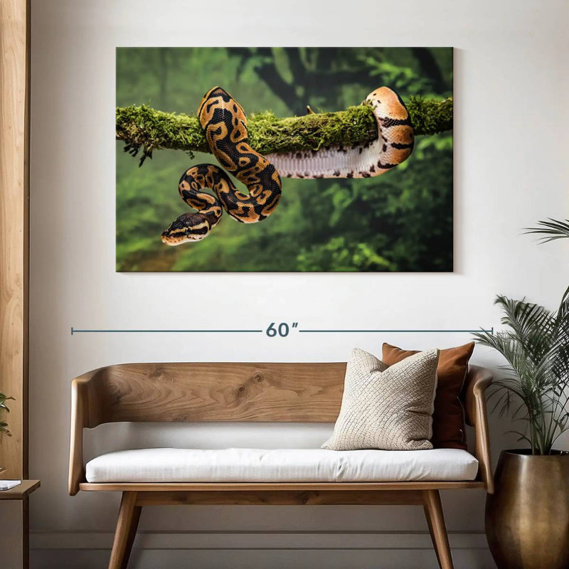 Python On Branch, 32" H x 48" W