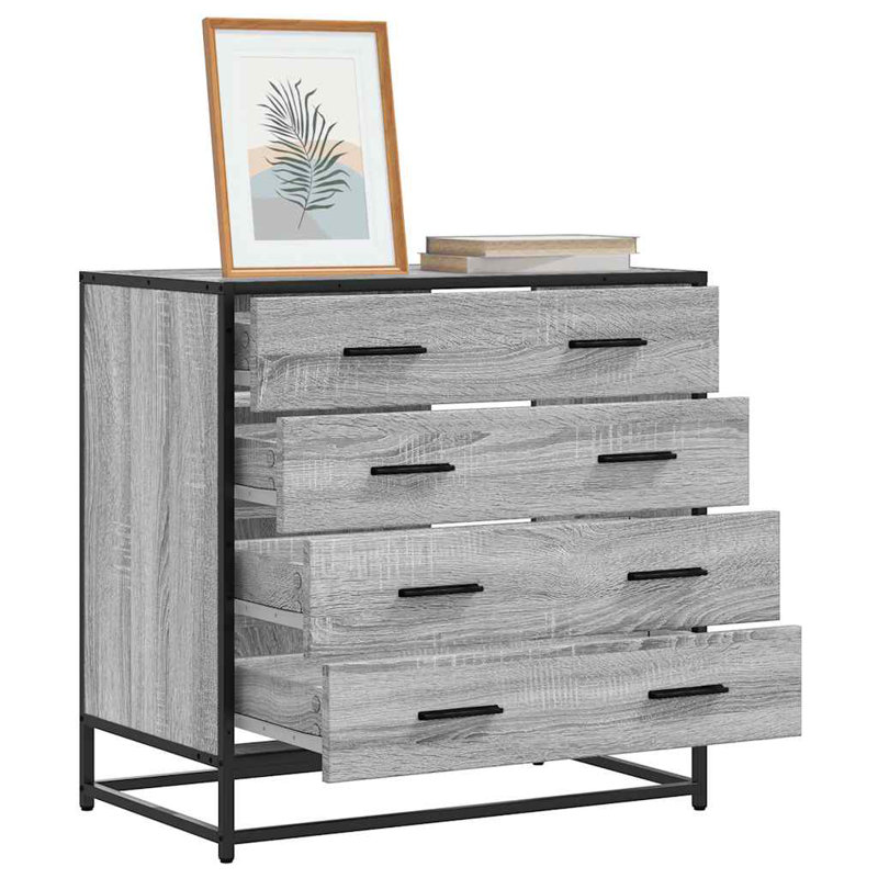 Annalaura Metal Standard Accent Chest, Grey sonoma