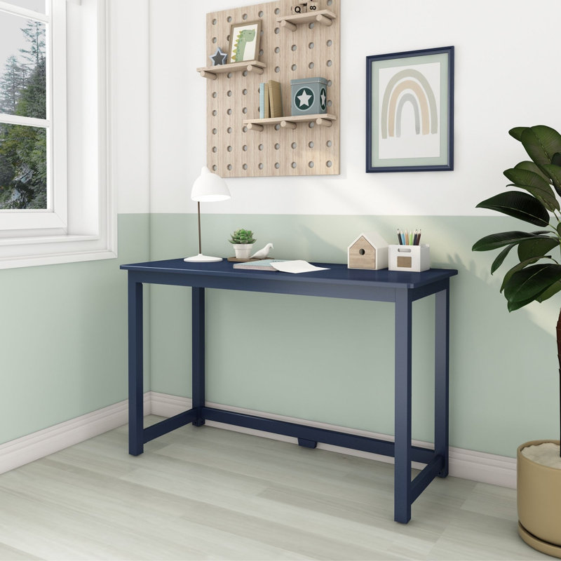 Essays Large Writing Desk, Blue, 29.75"H x 47.25"W x 19.75"D