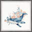 Whale And Flowers by Marmont Hill - Single Picture Frame Painting-2126914731