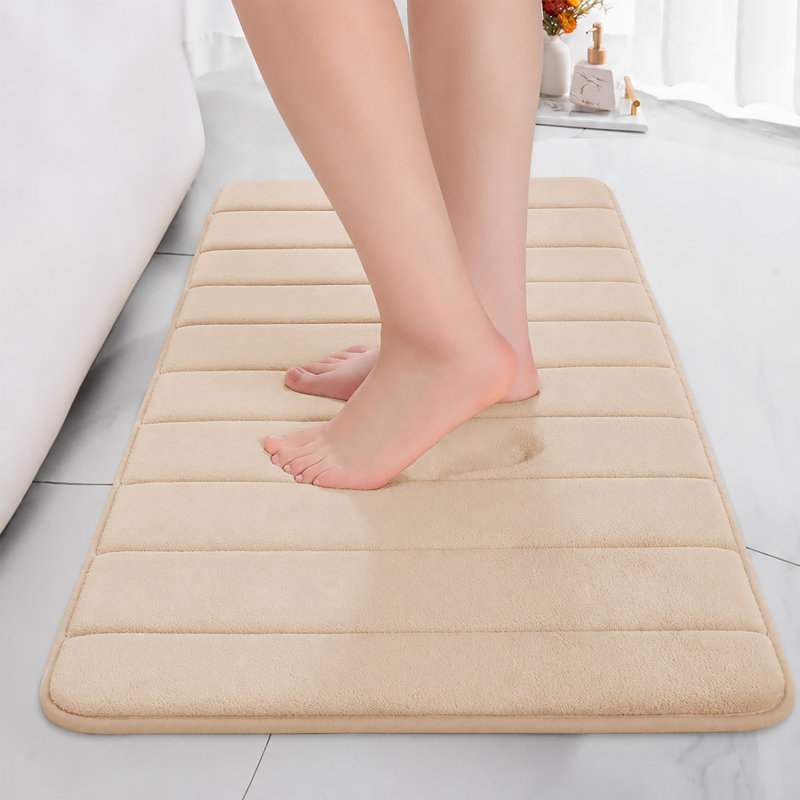 Nequan Memory Foam Non-Slip Bath Mat, 40cm W X 60cm L, Purple