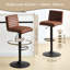 Vintage Suede/Faux Leather Swivel Height Adjustable Upholstered Bar Stools Kitchen Barstools-513552124-476760961