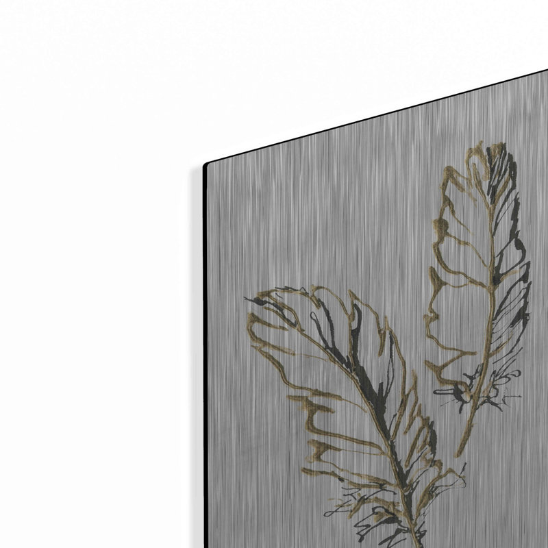 «Gilded Barn Owl Feather» par Chris Paschke, H 16 po x l 12 po