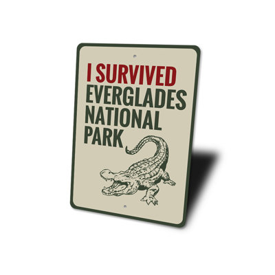 Panneau en aluminium du parc national des Everglades
