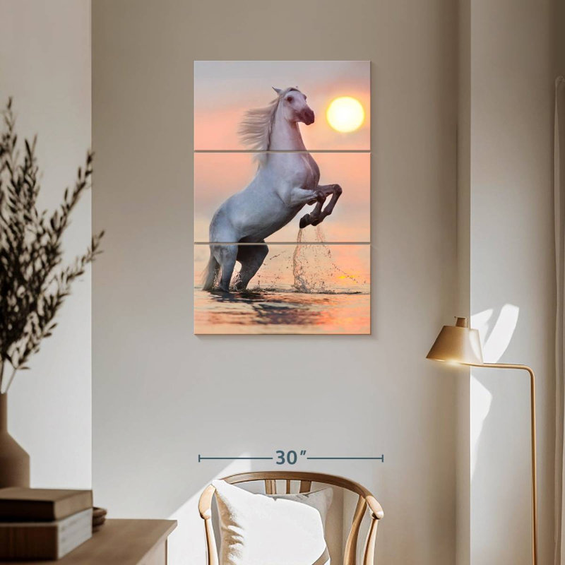 Brampt Horse Rearing, 57" H x 36" W
