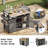 Tranquil 52.8"W Wicker Outdoor Grill Cart With Extended Table Top-1549010197