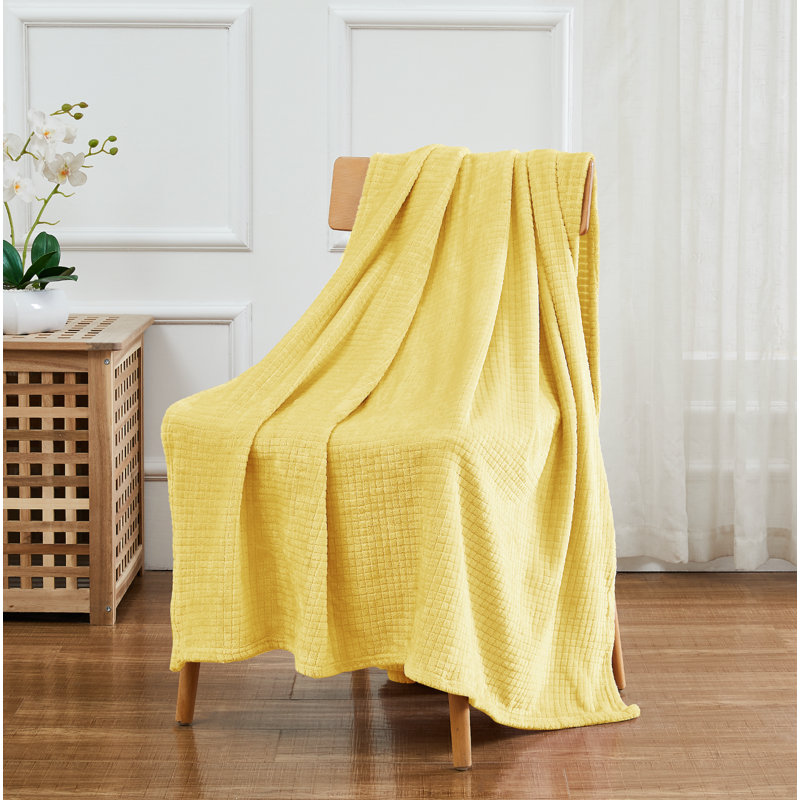 Plain Weave / Muslin Throw Blanket, Yellow