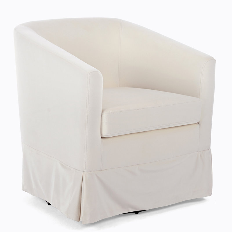 Breiona 27.36" Wide 360-Degree Swivel Chair, White Duplicate