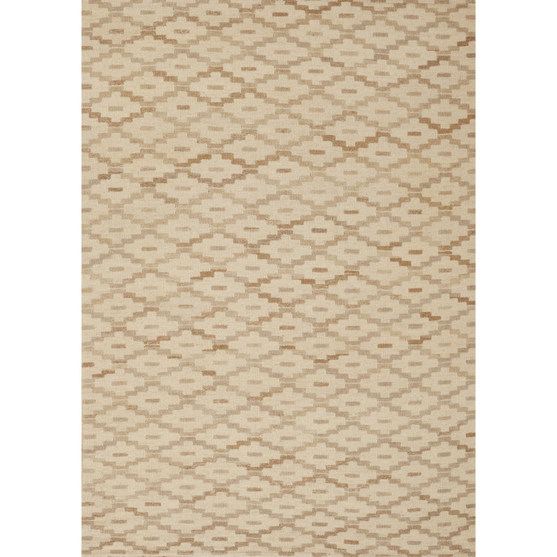 Tapis zone beige handwoven à tissage plat