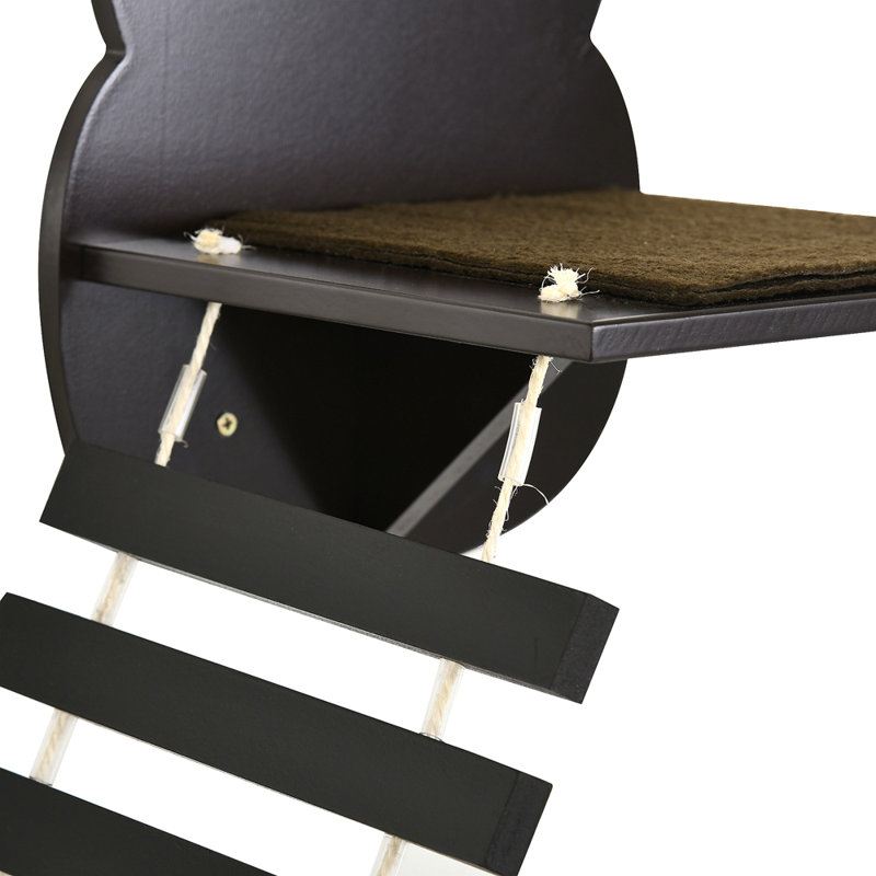 Tablettes pour chat Pawhut avec plate-forme ergonomique, maisonnette confortable, pont, escalier facile et perchoir plat, aire de jeu murale pour arbre à chat, arbre à chat moderne, brun café