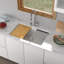 Station de travail en évier de cuisine encastré en composite de granite 28 po x l 19 po-112293237