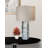 Hoxton 1 Light Silver Table Lamp With White Shade-32929307