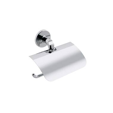 Loft 0500.001.00 by WS Bath Collections, Toilet Paper Holder with Cover in  Polished Chrome
