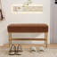 Banc de rangement en tissu