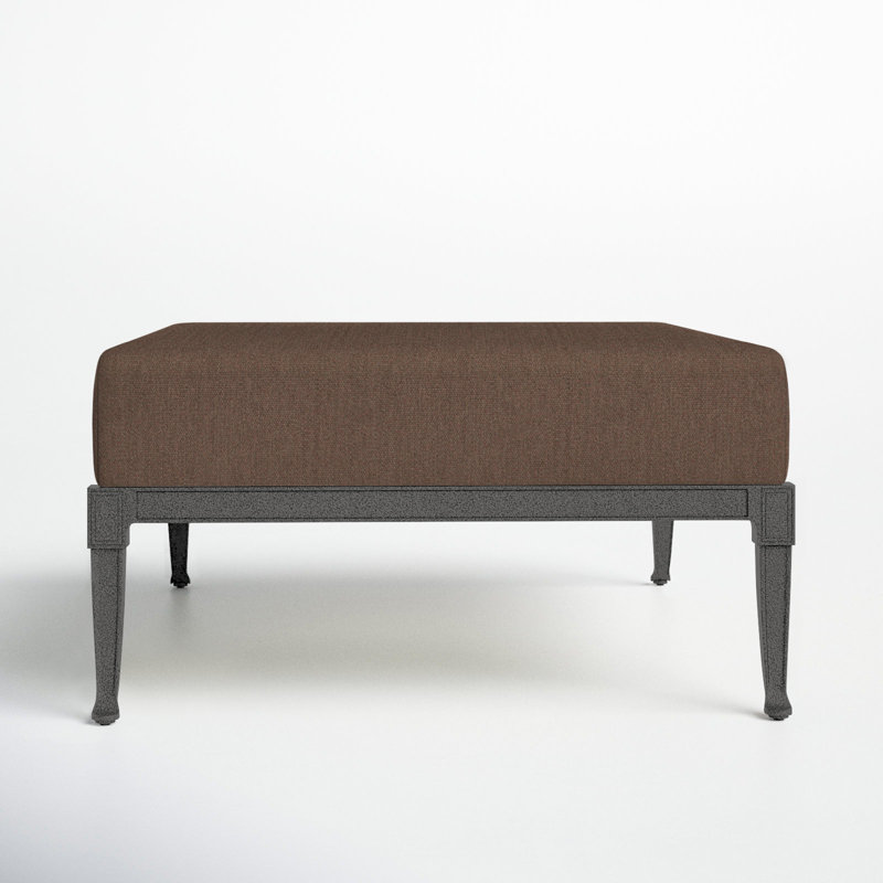 Wiltshire Outdoor Ottoman, Pewter, Impact Vapor Gray Sunbrella®