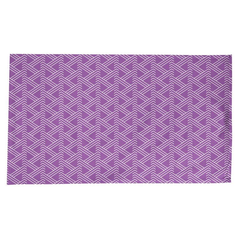 Classic Zig Zag Tablecloth, Violet/White