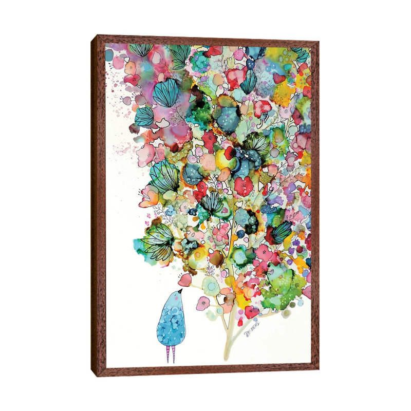 La Beaute En Offrande by Sylvie Demers - Painting on Canvas, 66.04 cm H x 45.72 cm W, Classic Brown Wood Framed