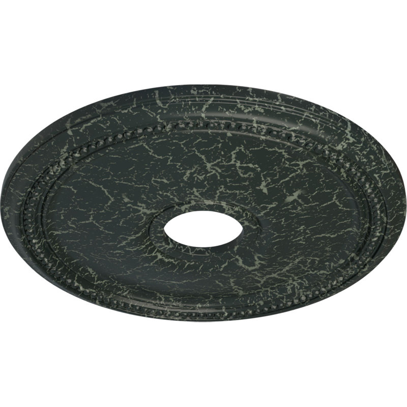 Médaillon de plafond Endurathane Diane, DE 18 po x P 3 5/8 po x P 1 1/8 po (convient aux auvents jusqu'à 5 3/8 po), fini craquelé peint à la main