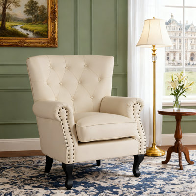 Diavion 24"W Faux Leather Wingback Chair