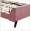 Lit plateforme tapissier, velours, rose