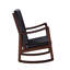 Chaise berçante en cuir synthétique Raina