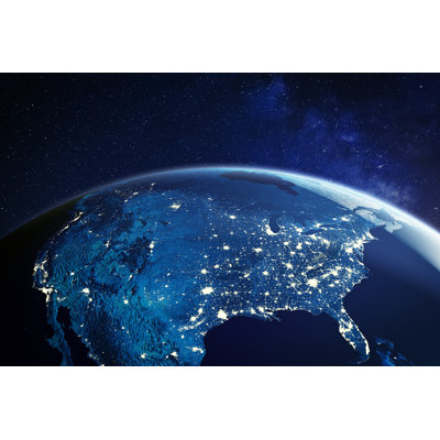 Space At Night - Wrapped Canvas Print