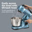 Hamilton Beach Electric Stand Mixer, 4 Quarts, Dough Hook, Flat Beater Attachments, Splash Guard, 7 Speeds with Whisk, Easy-Carry Top Handle, Blue 63393G-33809247