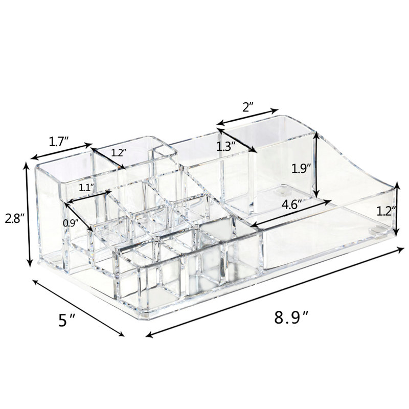 Clabo Acrylic 8 Compartment Makeup Organizer