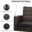 Banc de balançoire gris pour 2 personnes avec capacité de 550 lb pour chaise de jardin et de patio Balançoire