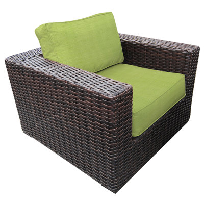 Chaise de patio avec coussins Sireci
