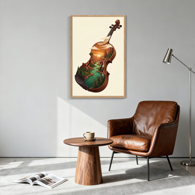 Violin Landscape Canvas Wall Art Set Of 1