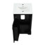 Meuble-lavabo de 20 po avec lavabo, armoire de salle de bain avec porte à fermeture douce, support de rangement et tablette réglable-122274309