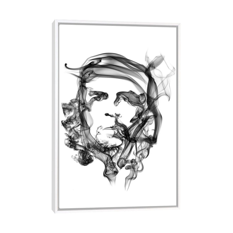 Reproduction d’art, "Che Guevara" par Octavio Mielu, Pas de tapis, H 48 po x l 32 po x P 1,5 po, Toile blanche encadrée