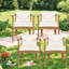 Chaises de patio confort rembourrées, salle à manger d'extérieur moderne en bois d'acacia