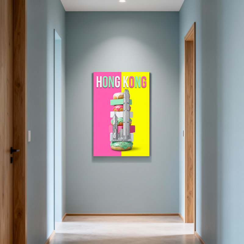 «Scenic & Cityscapes», impression d'art coloré de Donuts, H 18 po x l 12 po