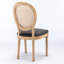 2 sièges de salle à manger de style français, tissu en lin gris, structure en bois massif, coussin en mousse, capacité de charge allant jusqu'à 300 lb de 2 chaises de conception et de structure-261683643-261683640
