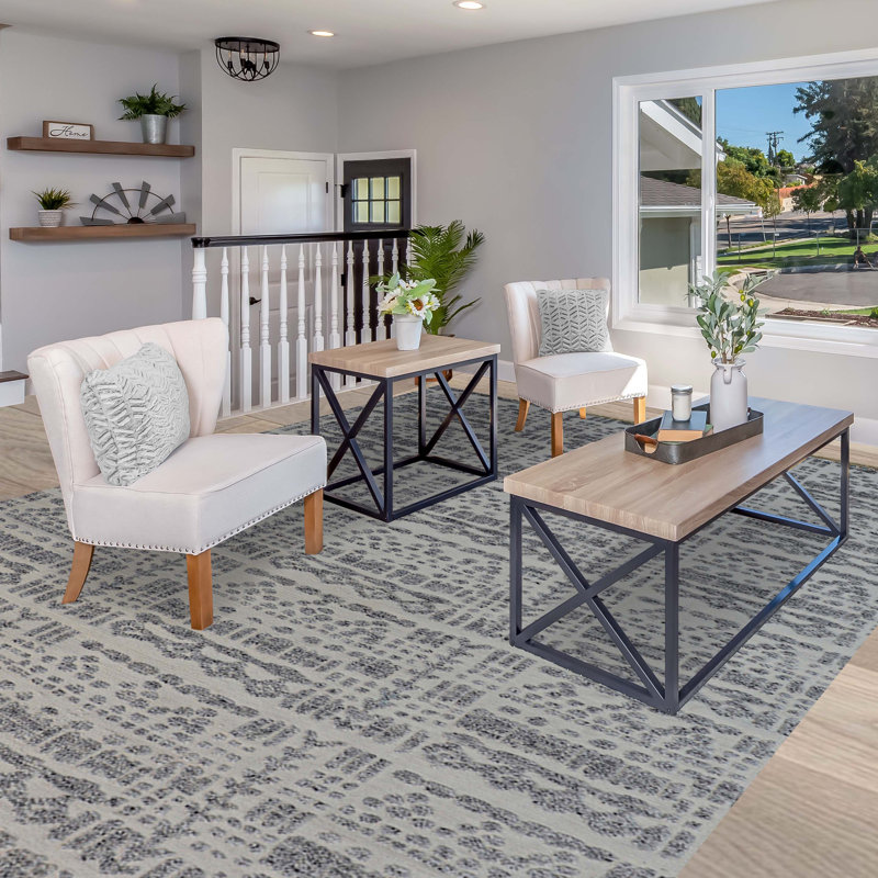 Wool Southwestern Area Rug, Rectangle 10' x 14'