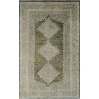 Suzann One-of-a-Kind 4'11" X 7'9" Wool Area Rug in Gray