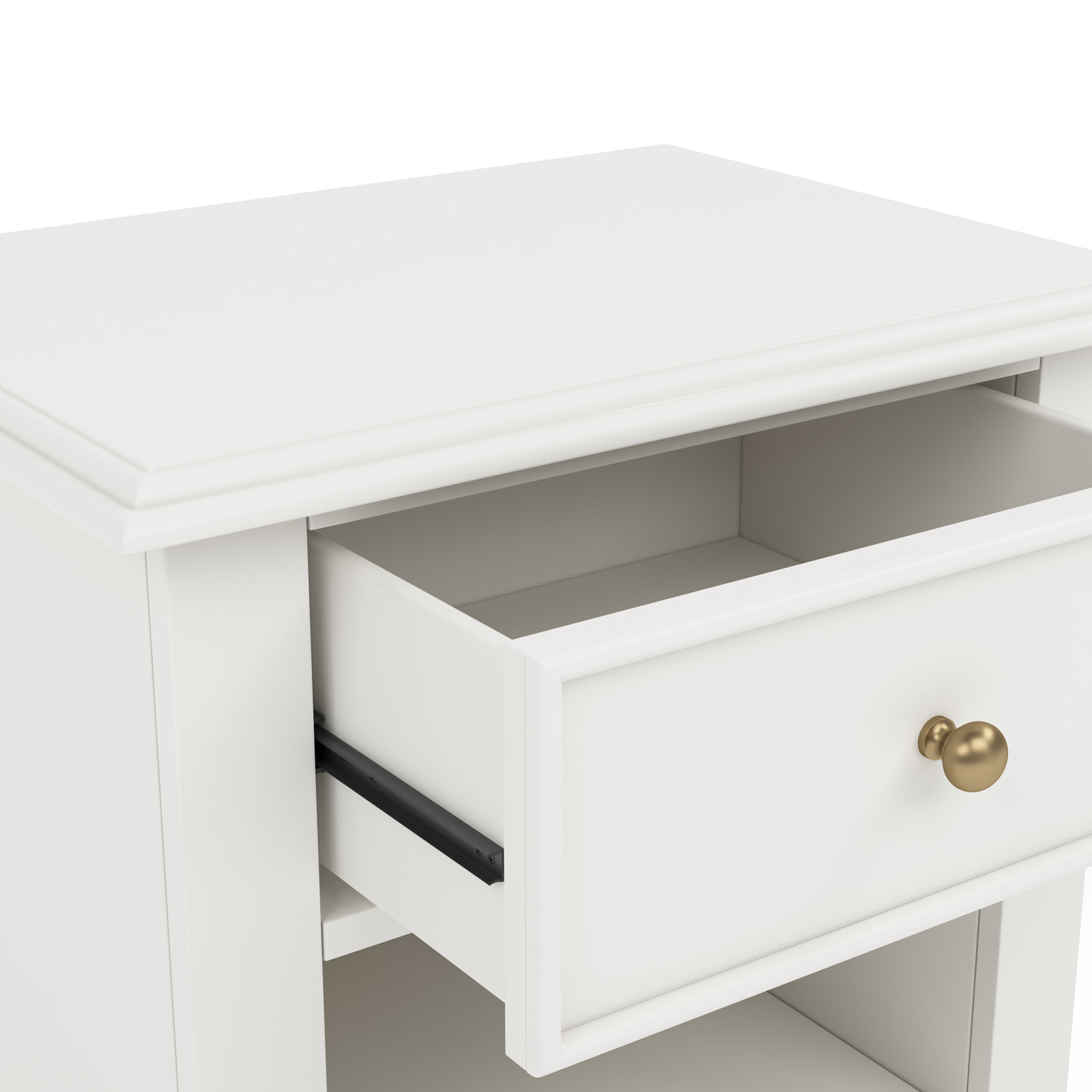 1-Drawer Mahogany Nightstand, Milkstone
