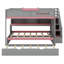 Lit superposé multifonctionnel avec escalier, lit gigogne et tablettes de rangement, DEL-1195608515