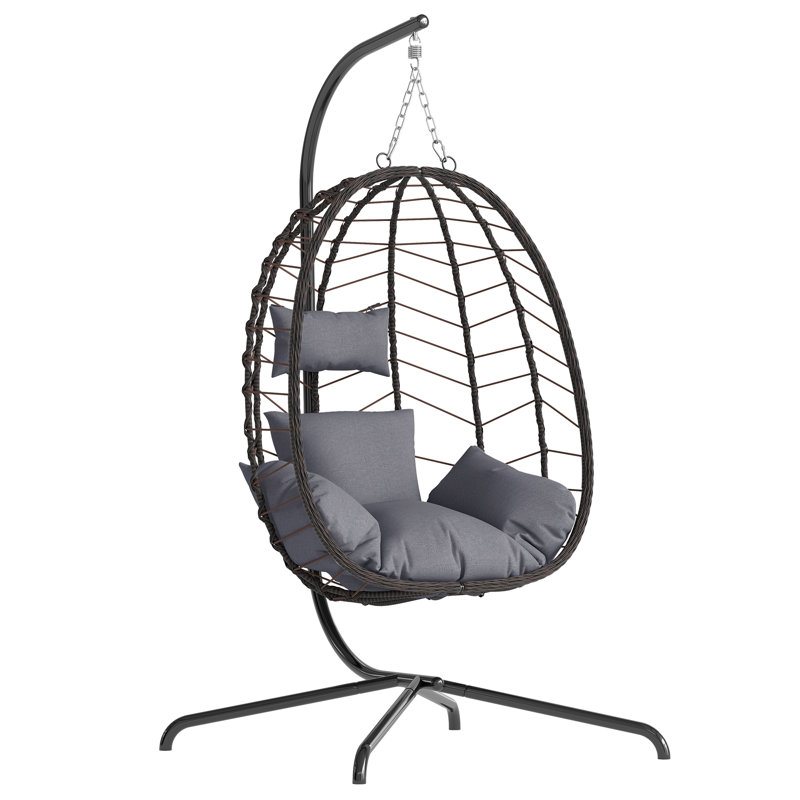 Fauteuil à œufs suspendu avec support, Grey