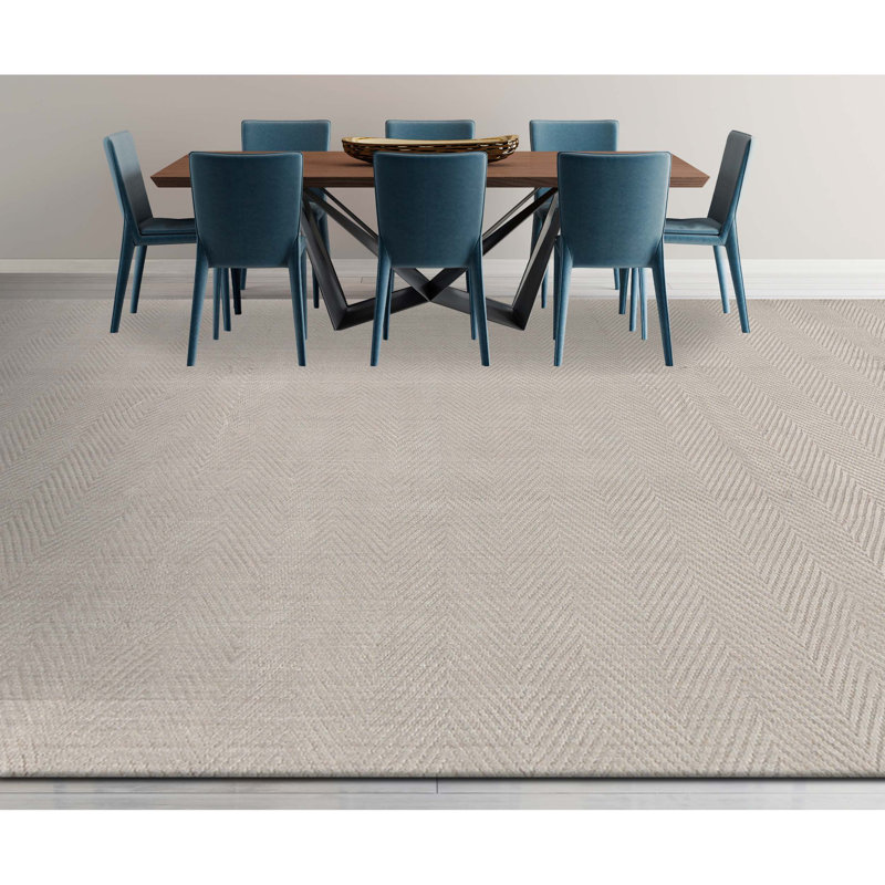 Chevron Area Rug in Gray
