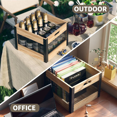 Metal 10.63'' H Tabletop Storage