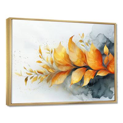 Velvet Orange Ferns Dance Of Tranquility III - Ferns Large Wall Art