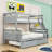 Pueblo Kids Twin Over Full Wooden Bunk Bed with Twin Size Trundle-215492423
