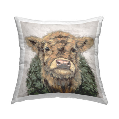 Coussin Calf with Holiday Wreath