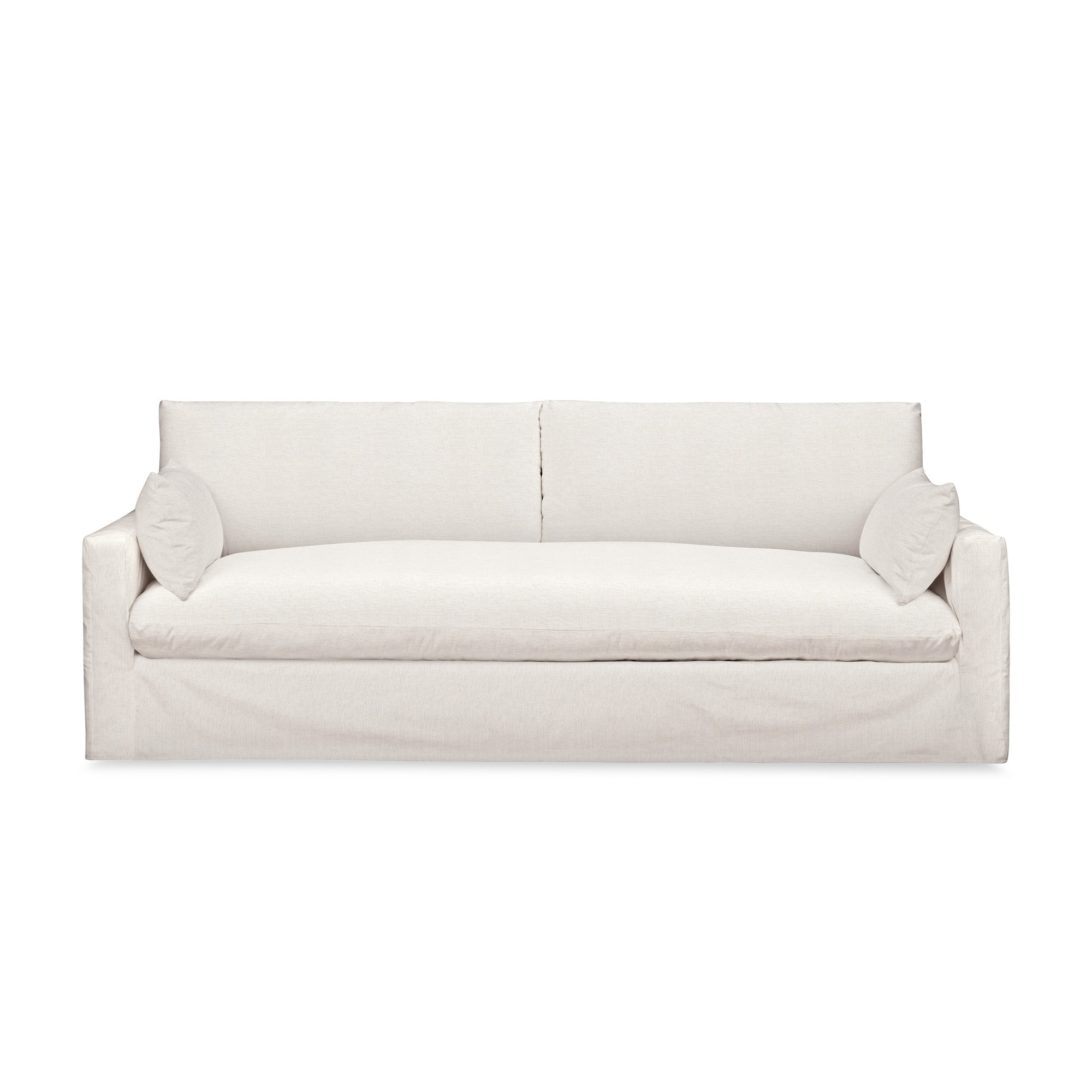 Luna 90'' Upholstered Sofa, Nomad Snow Crypton® Chenille